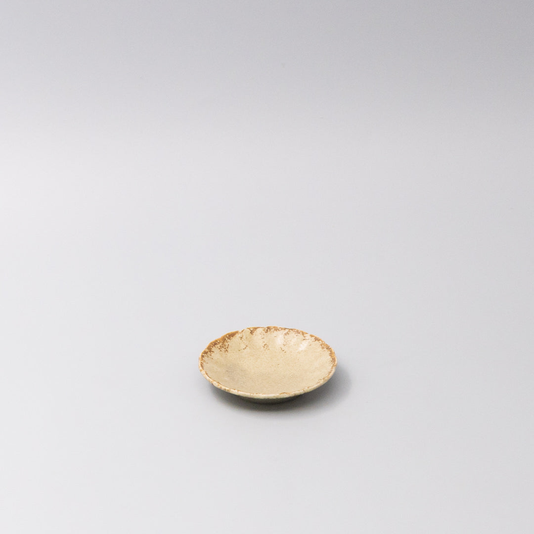 Sauce Dish 8cm Scallop Sand Fade Glaze V637-C3603
