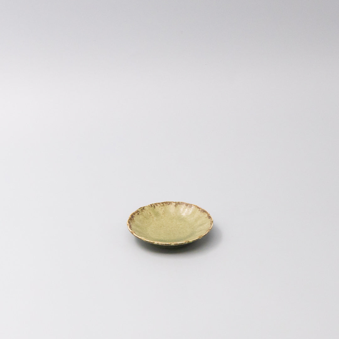 Sauce Dish 8cm Scallop Lime Fade Glaze V637-C3604
