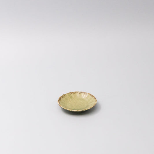 Sauce Dish 8cm Scallop Lime Fade Glaze V637-C3604