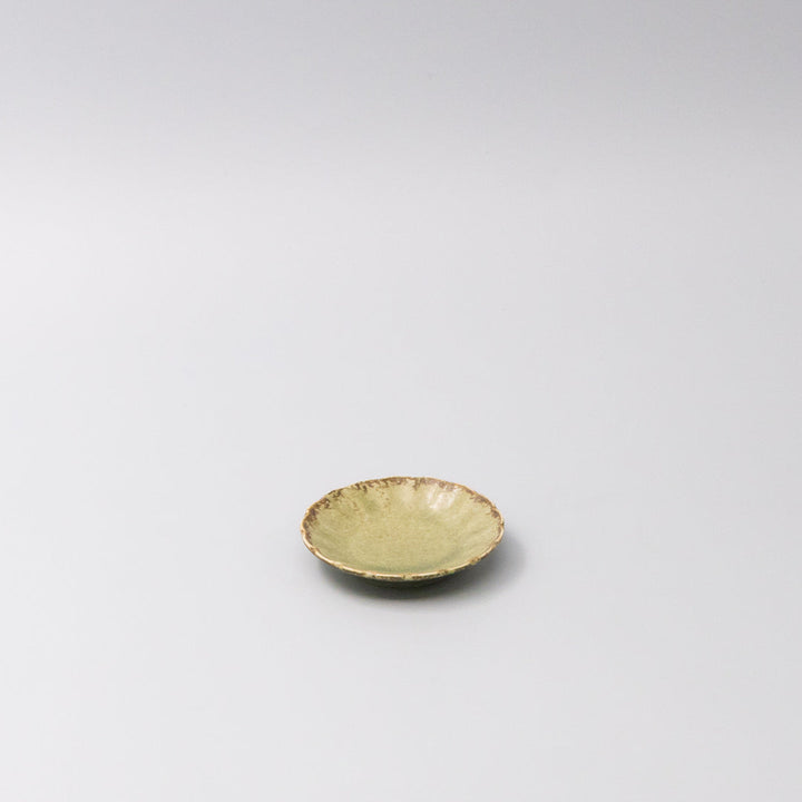 Sauce Dish 8cm Scallop Lime Fade Glaze V637-C3604