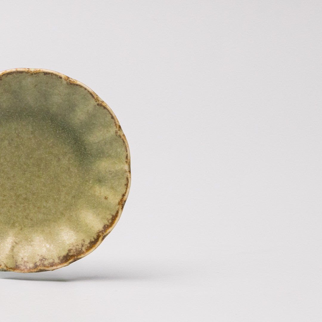 Sauce Dish 8cm Scallop Lime Fade Glaze V637-C3604