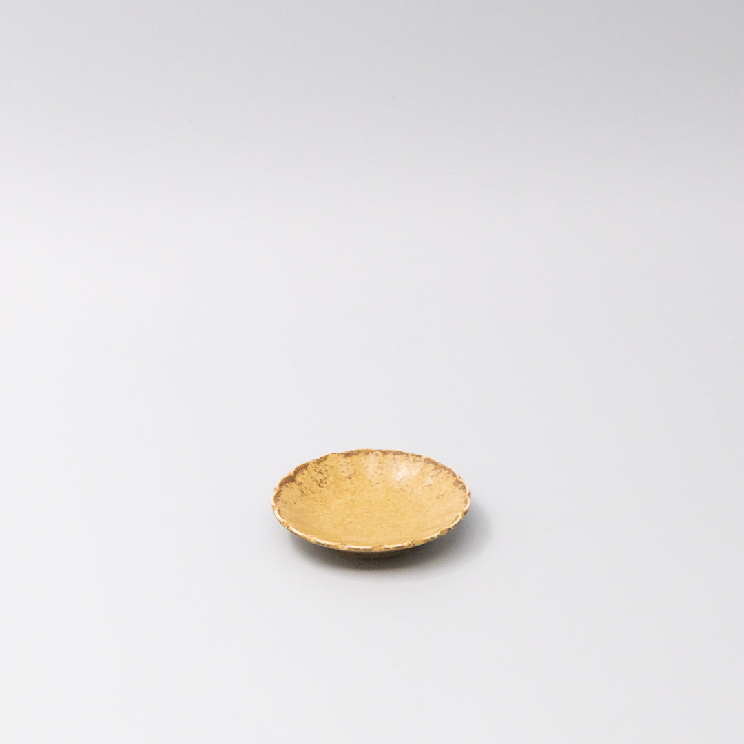 Sauce Dish 8cm Scallop Ochre Fade Glaze V637-C3605
