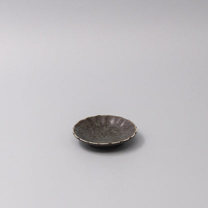 Sauce Dish 8cm Scallop Indigo Fade Glaze V637-C3606