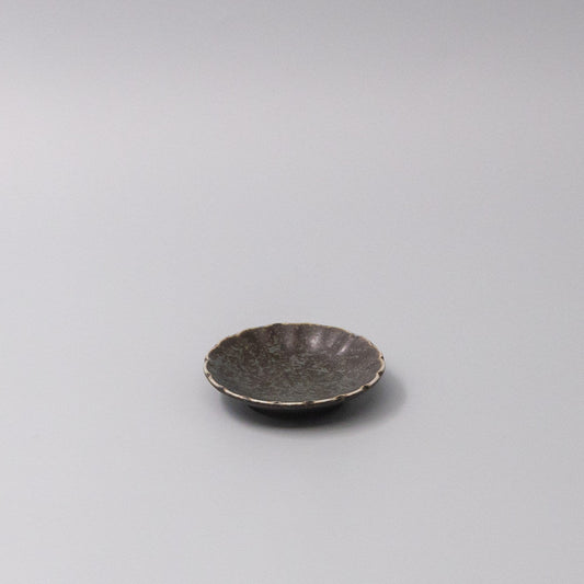 Sauce Dish 8cm Scallop Indigo Fade Glaze V637-C3606