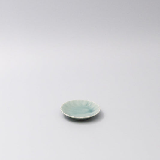 Sauce Dish 8cm Scallop Celadon Gloss Glaze V637-C3608