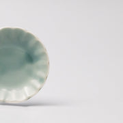 Sauce Dish 8cm Scallop Celadon Gloss Glaze V637-C3608