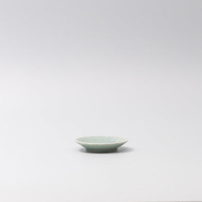 Sauce Dish 8cm Scallop Celadon Gloss Glaze V637-C3608