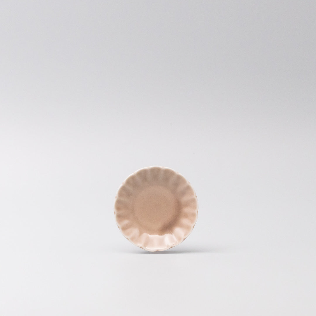 Sauce Dish 8cm Scallop Blush Gloss Glaze V637-C3609