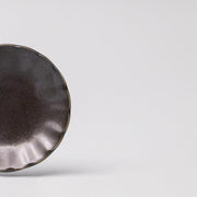Sauce Dish 8cm Scallop Black Glaze V637-C3610