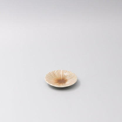 Sauce Dish 8cm Radiant Line Toffee Stripe Glaze V637-C3612