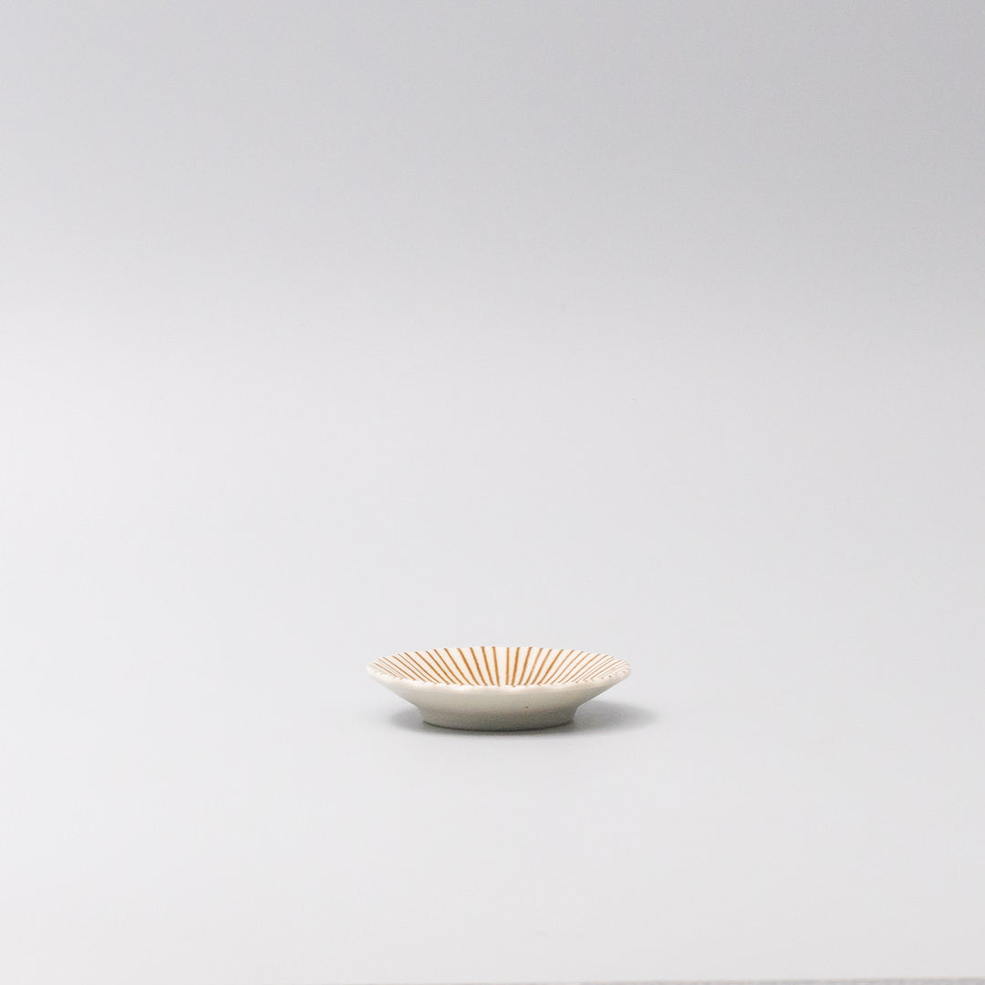 Sauce Dish 8cm Radiant Line Toffee Stripe Glaze V637-C3612