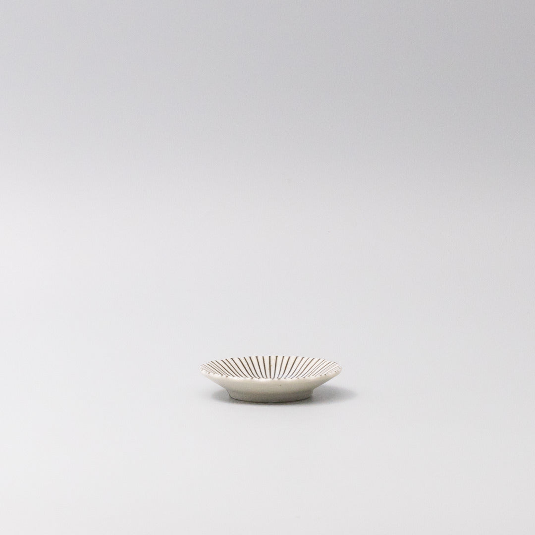 Sauce Dish 8cm Radiant Line Indigo Stripe Glaze V637-C3613