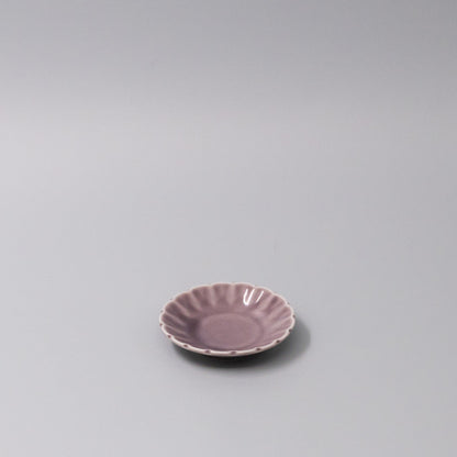 Sauce Dish 8cm Scallop Lilac Gloss Glaze V637-C3614