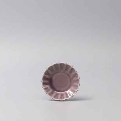 Sauce Dish 8cm Scallop Lilac Gloss Glaze V637-C3614