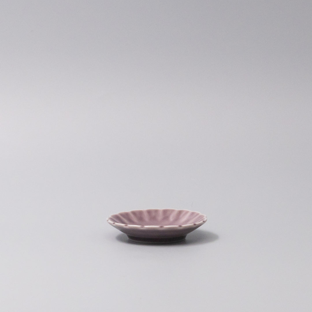 Sauce Dish 8cm Scallop Lilac Gloss Glaze V637-C3614