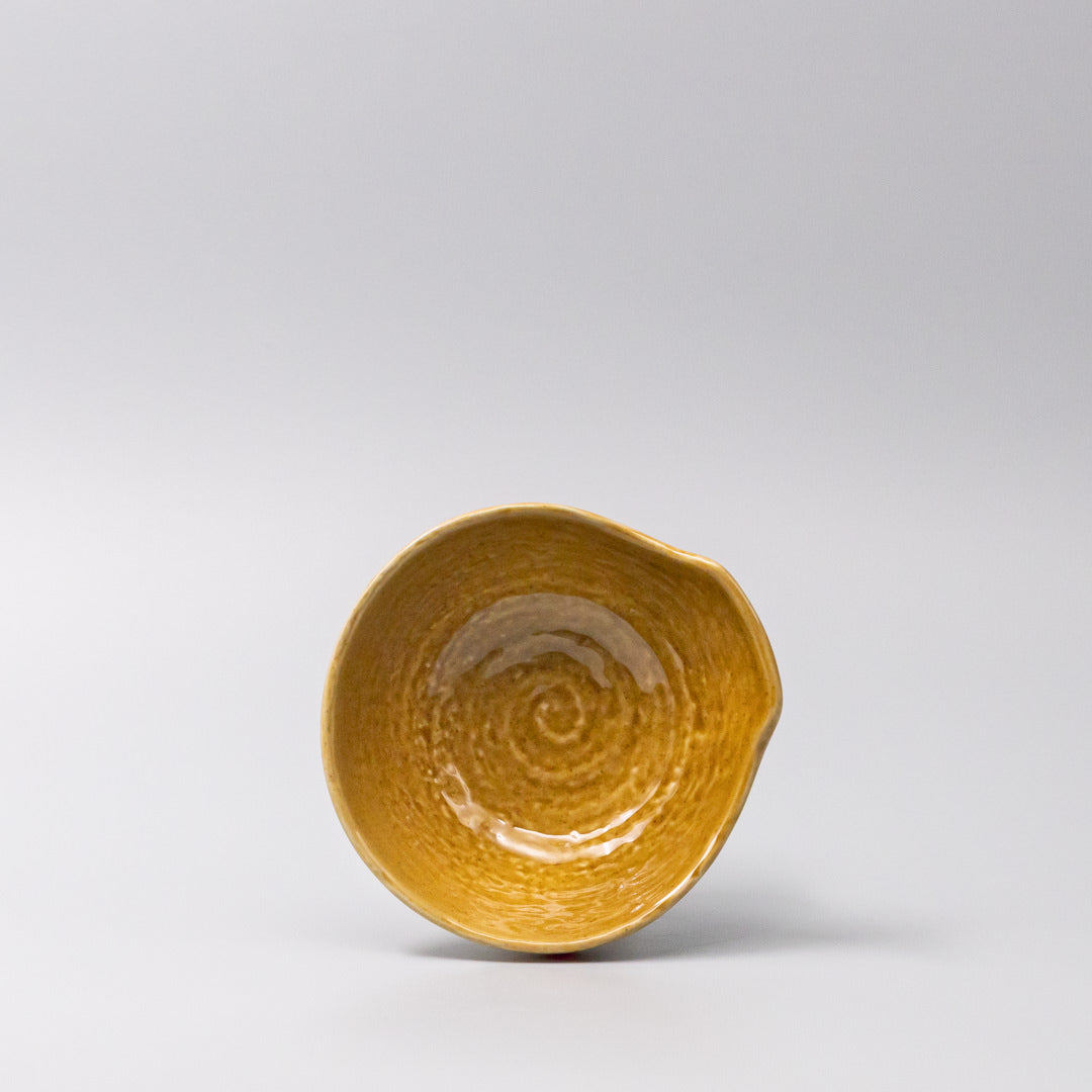 Bowl with Handle 13cm Saffron Gloss Glaze V637-C3630