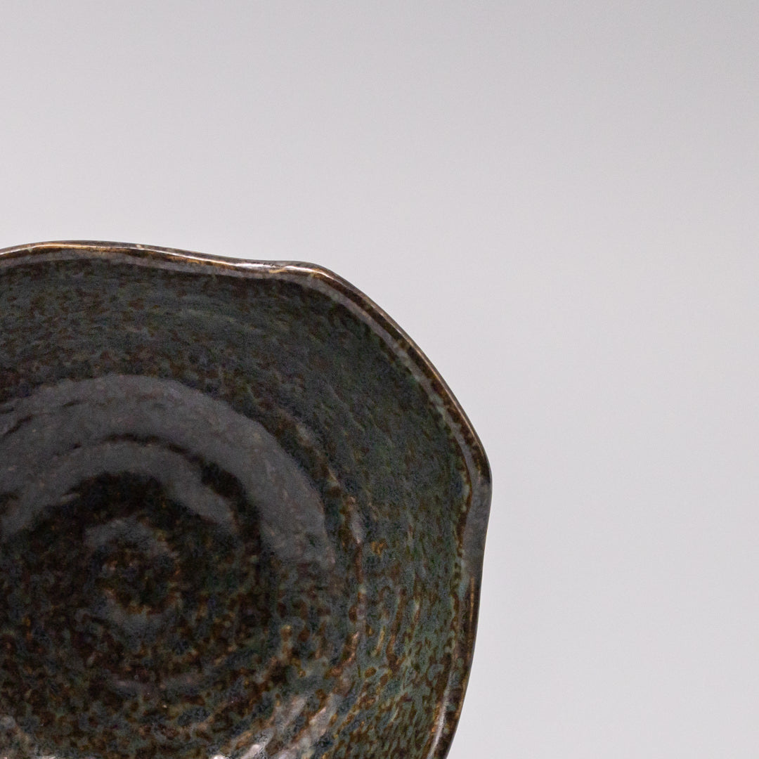 Bowl with Handle 13cm Navy Speckle Glaze V637-C3632