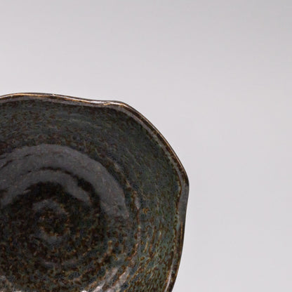 Bowl with Handle 13cm Navy Speckle Glaze V637-C3632