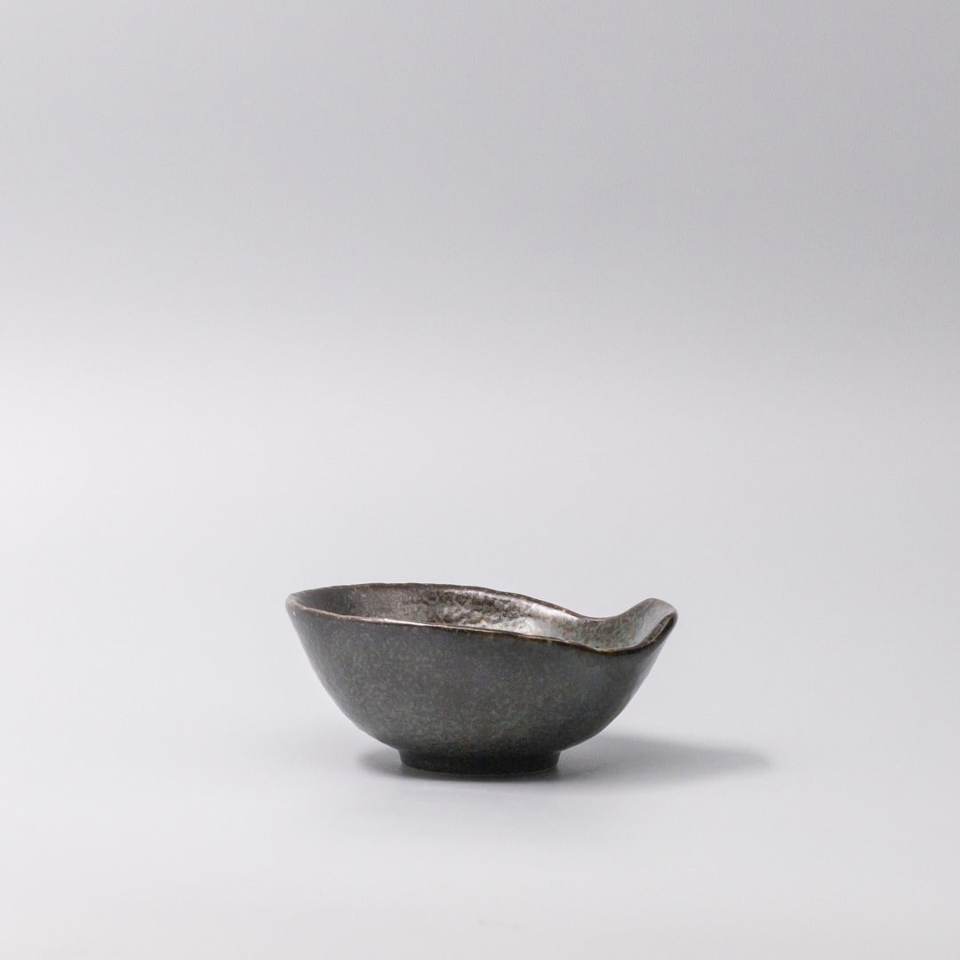 Bowl with Handle 13cm Navy Speckle Glaze V637-C3632