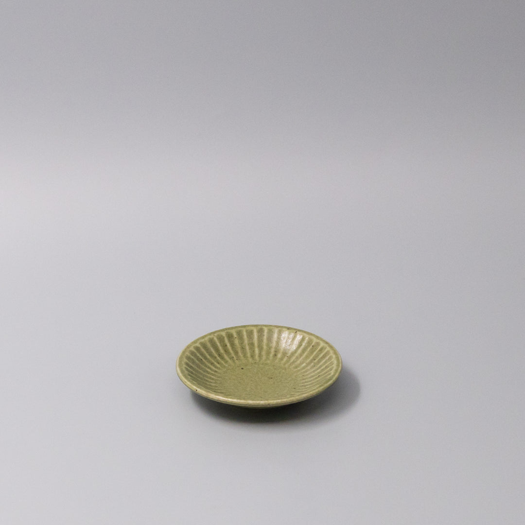 Sauce Dish 9.5cm Sunburst Green Glaze V637-C3641