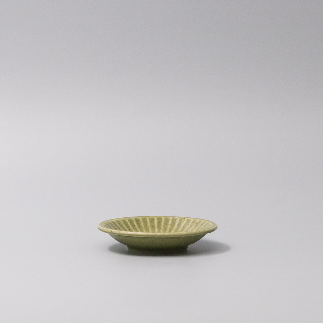 Sauce Dish 9.5cm Sunburst Green Glaze V637-C3641