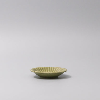 Sauce Dish 9.5cm Sunburst Green Glaze V637-C3641