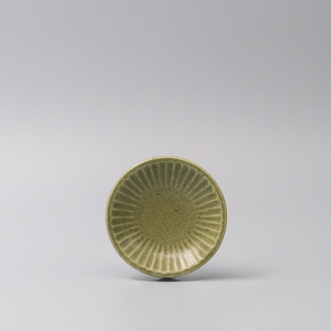 Sauce Dish 9.5cm Sunburst Green Glaze V637-C3641