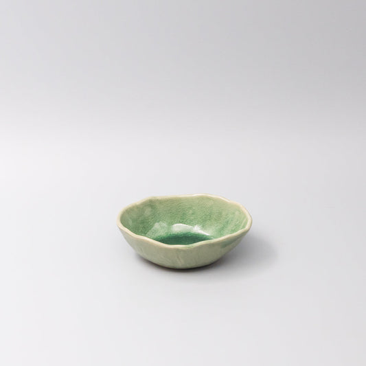 Bowl Oval 13.5cm Amane Emerald Glaze V637-C3663