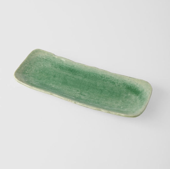 Plate Sashimi 31cm Amane Emerald Glaze V637-C3665