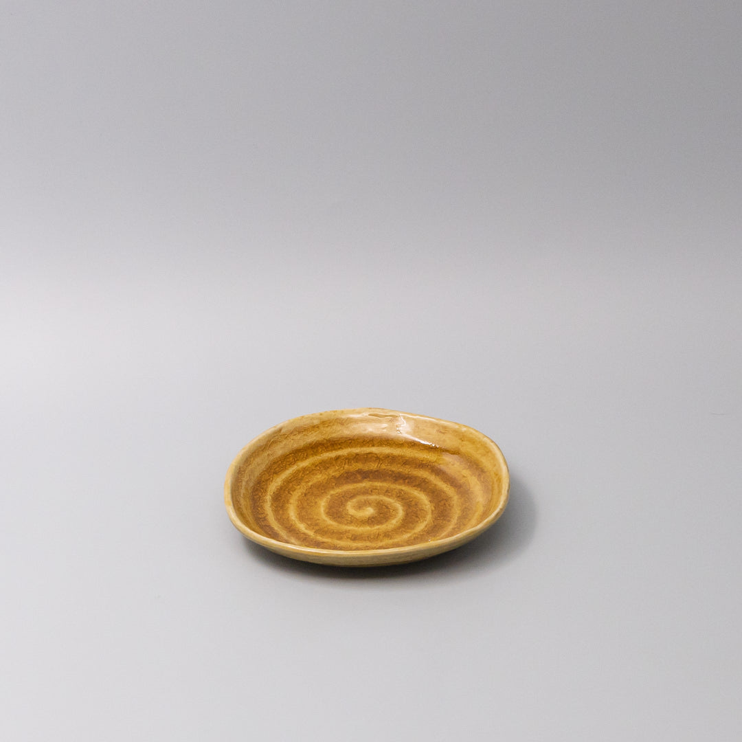 Plate 13.5cm Amane Amber Glaze V637-C3668