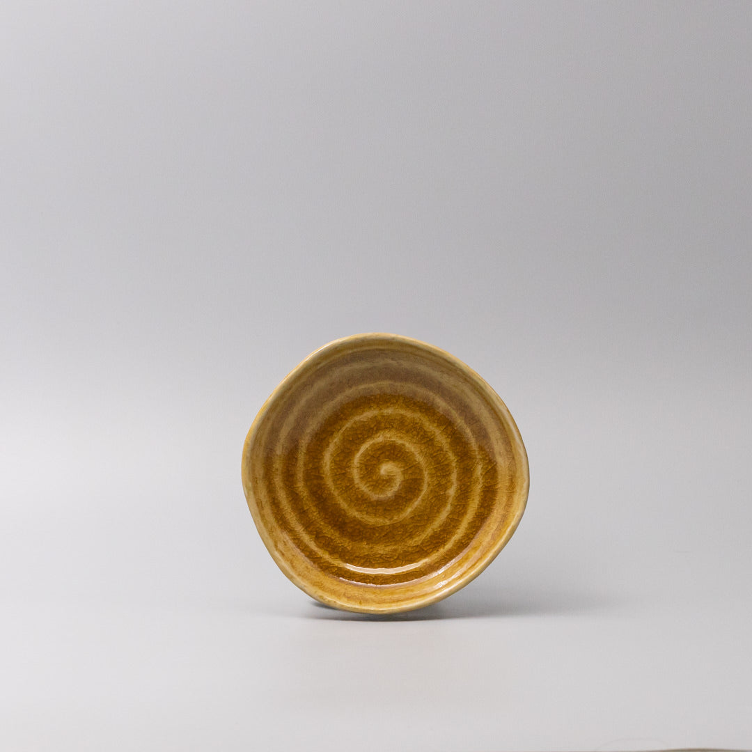 Plate 13.5cm Amane Amber Glaze V637-C3668