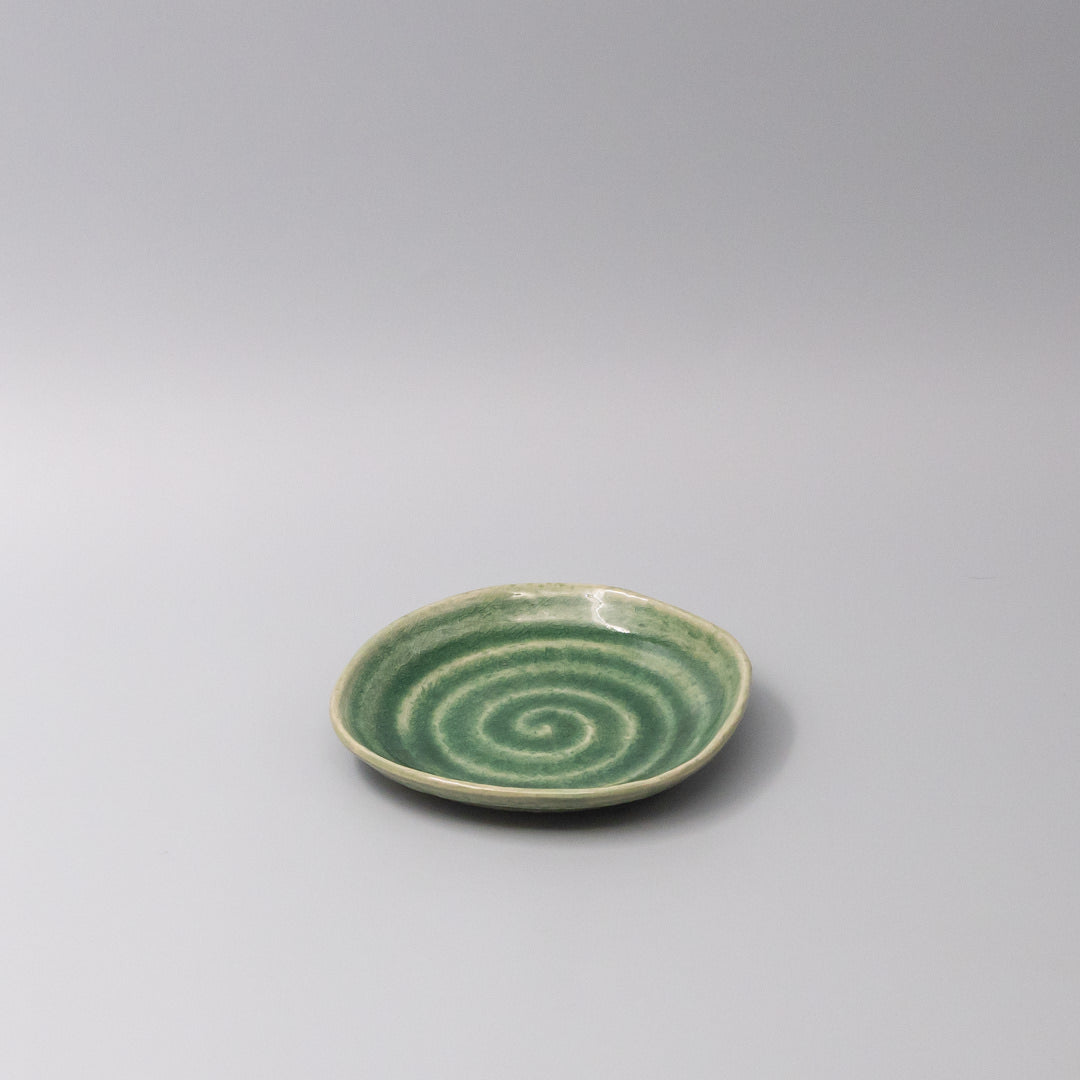 Plate 13.5cm Amane Emerald Glaze V637-C3669
