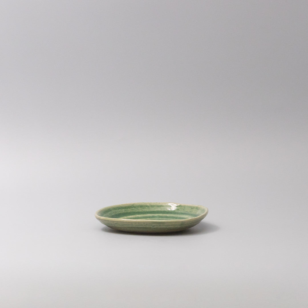 Plate 13.5cm Amane Emerald Glaze V637-C3669
