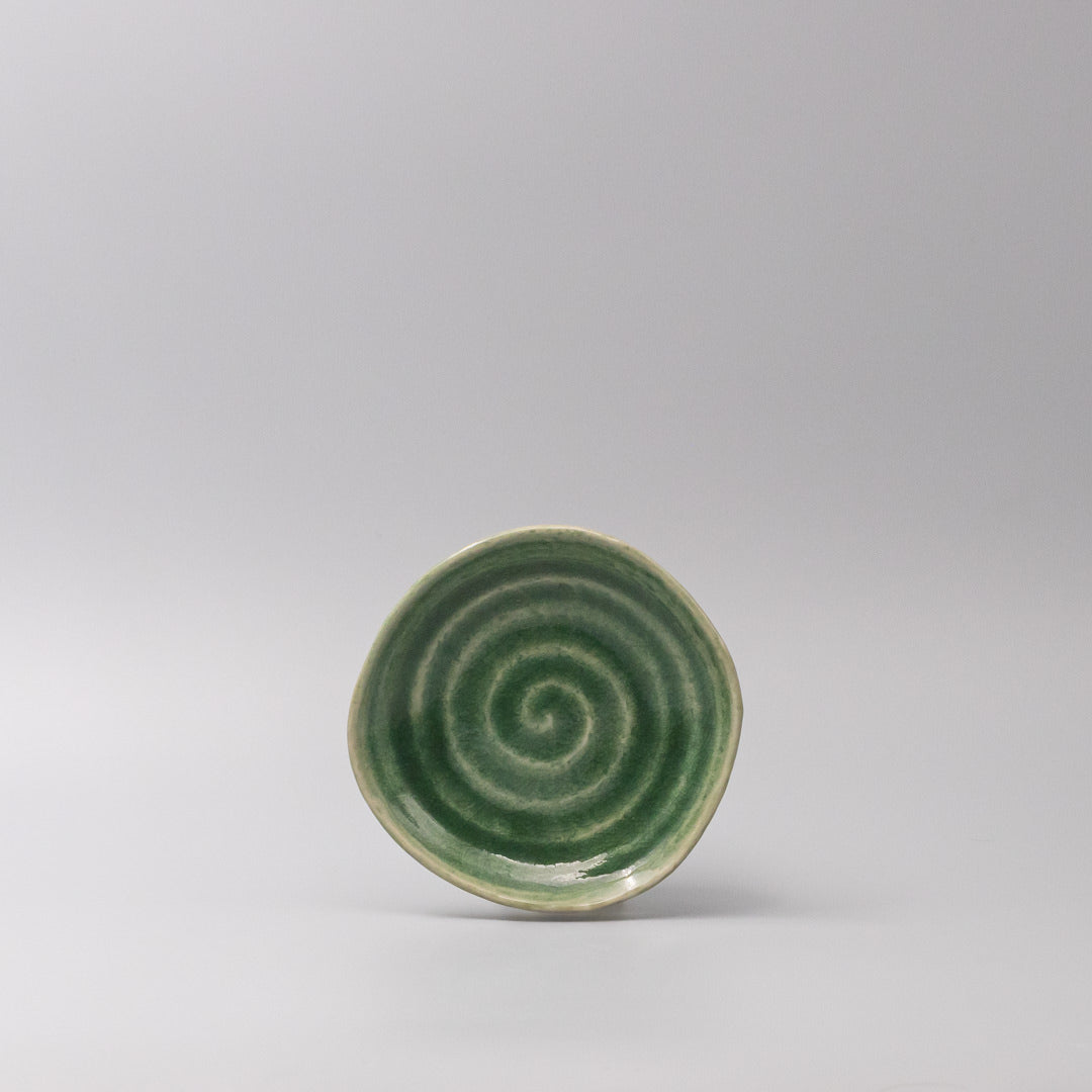 Plate 13.5cm Amane Emerald Glaze V637-C3669