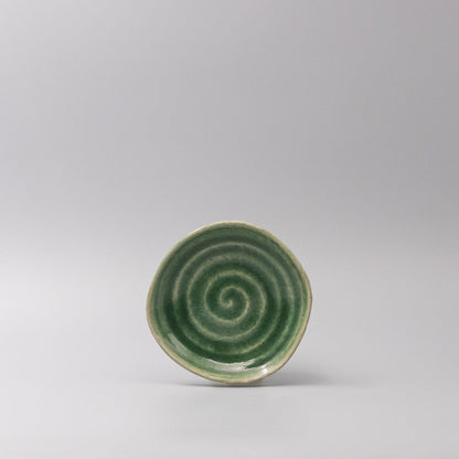 Plate 13.5cm Amane Emerald Glaze V637-C3669