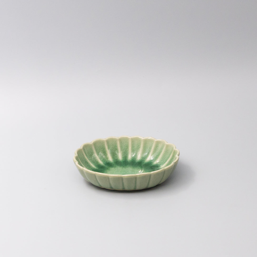Bowl Oval 16cm Amane Emerald Glaze V637-C3675