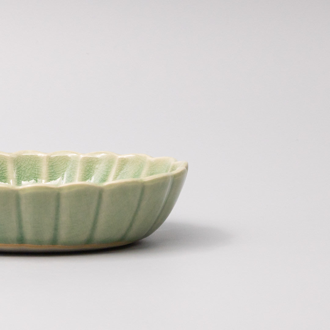 Bowl Oval 16cm Amane Emerald Glaze V637-C3675