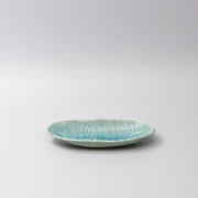 Sushi Plate 21cm Crackle Turquoise Glaze V637-C3677