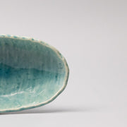 Sushi Plate 21cm Crackle Turquoise Glaze V637-C3677