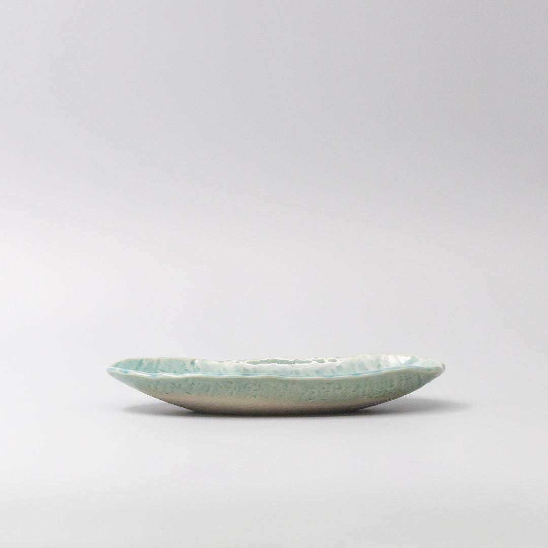 Sushi Plate 21cm Crackle Turquoise Glaze V637-C3677