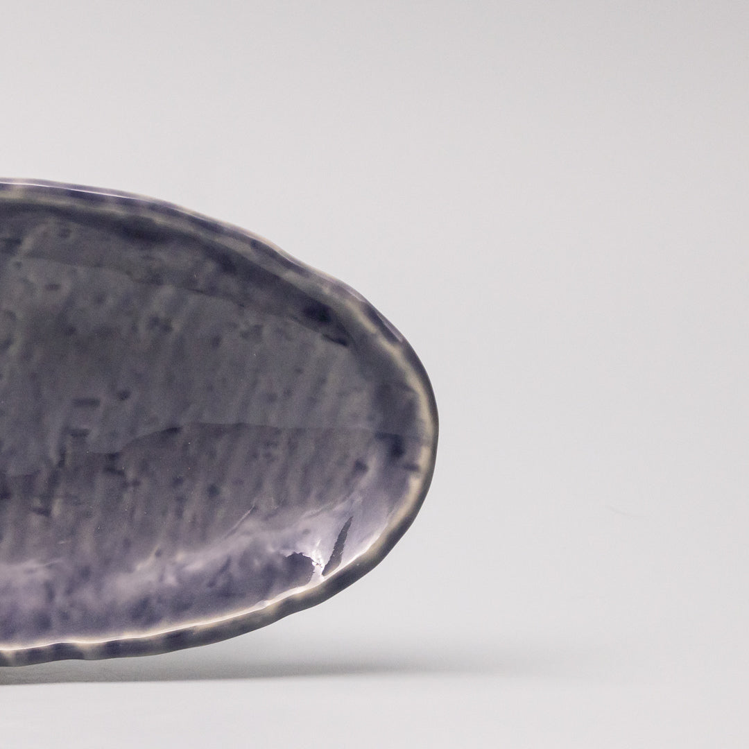 Sushi Plate 21cm Crackle Amethyst Glaze V637-C3678