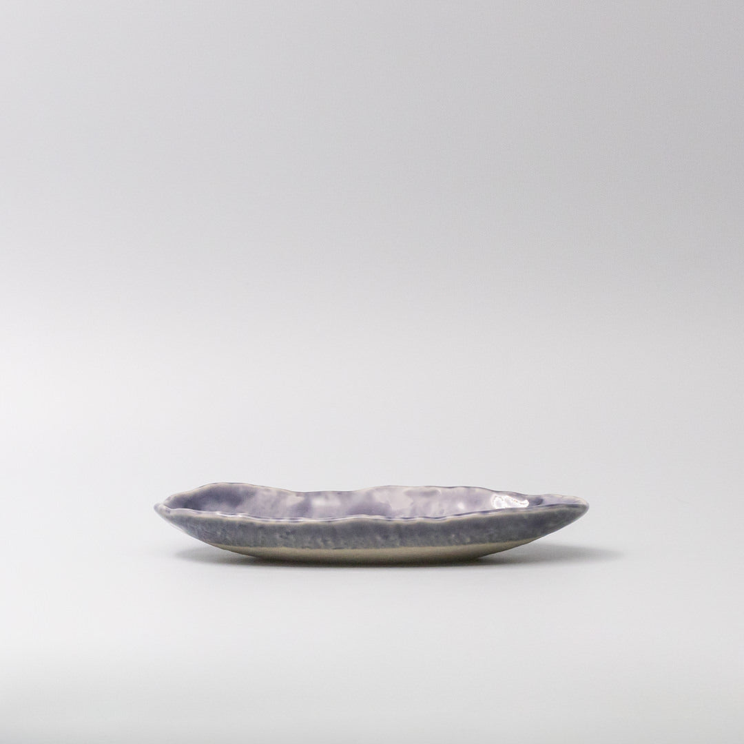 Sushi Plate 21cm Crackle Amethyst Glaze V637-C3678