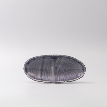 Sushi Plate 21cm Crackle Amethyst Glaze V637-C3678