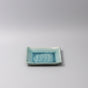 Plate Square 17cm Crackle Turquoise Glaze V637-C3679
