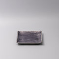 Plate Square 17cm Crackle Amethyst Glaze V637-C3680