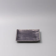 Plate Square 17cm Crackle Amethyst Glaze V637-C3680