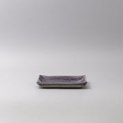 Plate Square 17cm Crackle Amethyst Glaze V637-C3680
