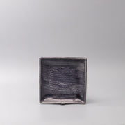 Plate Square 17cm Crackle Amethyst Glaze V637-C3680