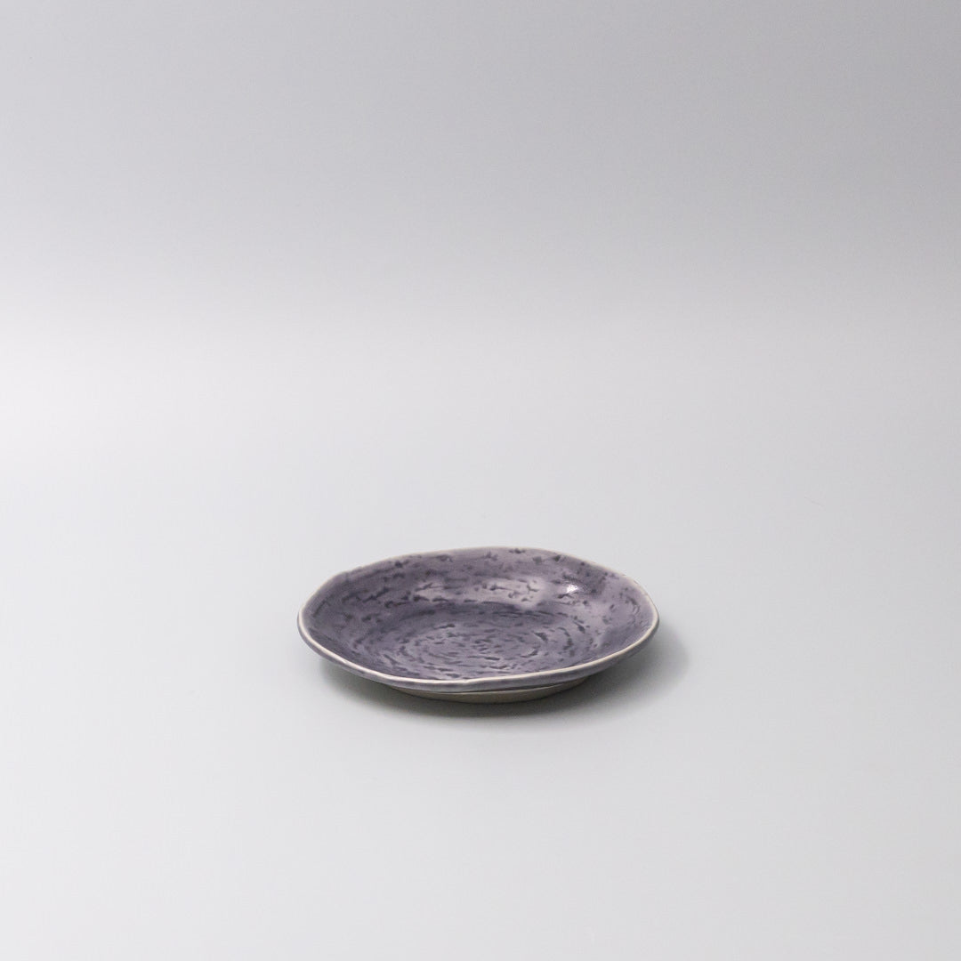 Plate Oval 15cm Crackle Amethyst Glaze V637-C3682