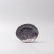 Plate Oval 15cm Crackle Amethyst Glaze V637-C3682